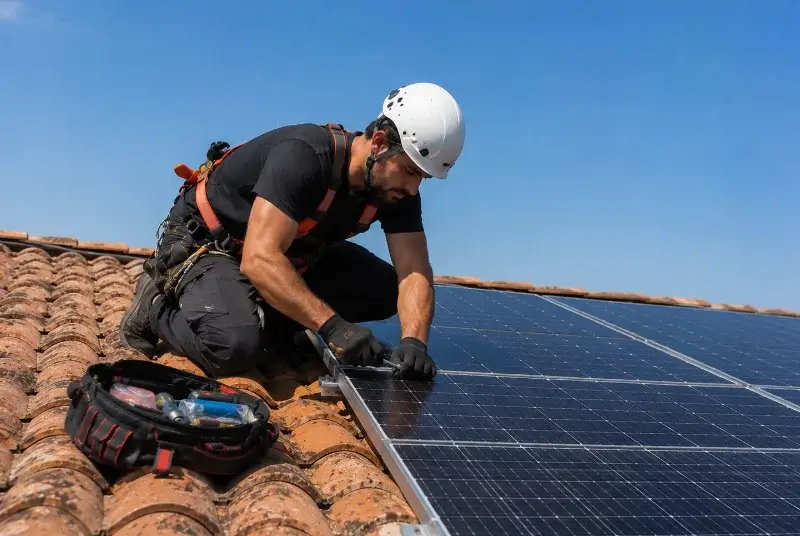 Maintenance et monitoring de panneaux solaires à Corveissiat